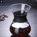 Ver imagem 2 de Cafeteira Vidro com Coador 400ml Filtro Inox Passador de Cafe Bule Jarra Manual Moderno