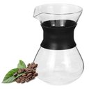 Ver imagem 4 de Cafeteira Vidro com Coador 400ml Filtro Inox Passador de Cafe Bule Jarra Manual Moderno