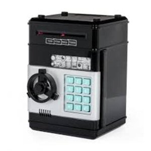 Cofre Eletronico Digital Mini Caixa com Segredo de 4 Digitos com Insercao Automatica de Notas