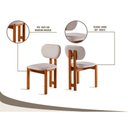 Ver imagem 5 de Conjunto Sala de Jantar 6 Lugares Lotus - Mesa e Cadeiras Orgânicas Madeira Maciça Linho