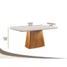 Conjunto Sala de Jantar 6 Lugares Lotus - Mesa e Cadeiras Orgânicas Madeira Maciça Linho - 8