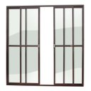 Ver imagem 1 de Porta de Alumínio Balcão 210x200cm 4 Folhas com Vidro Liso Corten Super Brimak