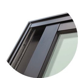 Porta de Alumínio Balcão 210x200cm 4 Folhas com Vidro Liso Corten Super Brimak - 4