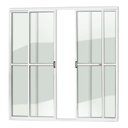 Ver imagem 1 de Porta de Alumínio Balcão 210x200cm 4 Folhas com Vidro Liso Super Brilhante Brimak Branco