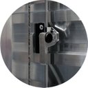 Ver imagem 2 de Porta Balcão 4 Folhas Super 25 Vidro Liso 210cm x 200cm Brimak Preto