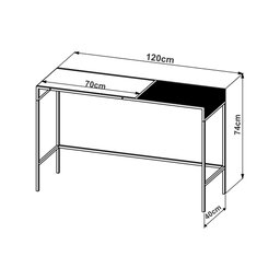 Balcão Aparador York 120cm Estilo Industrial 27902 Artesano - Vermont/preto - 5
