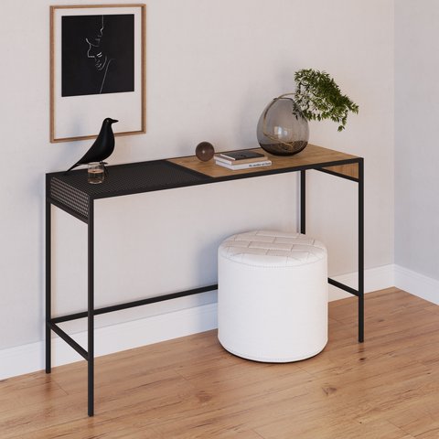 Balcão Aparador York 120cm Estilo Industrial 27902 Artesano - Vermont/preto