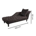 Ver imagem 3 de Divã Chesterfield Anna Recamier 160cm Via Encanto Veludo Marrom Lado Direito