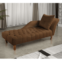 Ver imagem 2 de Divã Chesterfield Anna Recamier 160cm Via Encanto Veludo Marrom Lado Direito