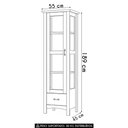 Ver imagem 2 de Cristaleira de Madeira 1 Porta de Vidro Hazel Carvalho Z25 - Mpozenato
