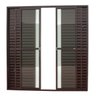 Porta de Alumínio Balcão 210x200cm 6 Folhas com Vidro Liso Corten Super Brimak - 1