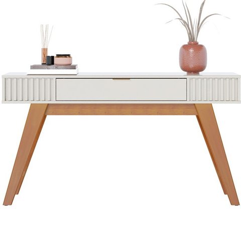 Aparador para Sala 136 Cm com Gaveta Riv1525 Off White Clb