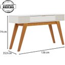Ver imagem 5 de Aparador para Sala 136 Cm com Gaveta Riv1525 Off White Clb