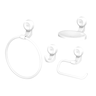 Kit Acessórios para Banheiro 4 Peças Linha Bello Cor Branco Durín - 1
