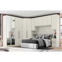 Ver imagem 5 de Módulos de Quarto Seletto Guarda Roupa Mc04 C/ 2 Portas C/ Espelho e 3 Gavetas Areia - Henn