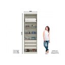 Ver imagem 3 de Módulos de Quarto Seletto Guarda Roupa Mc04 C/ 2 Portas C/ Espelho e 3 Gavetas Areia - Henn