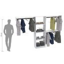 Ver imagem 3 de KIT LOJA ARMÁRIO E CABIDEIROS M175.2021.B (LOJA OU CLOSET) MUNDI MOVEIS