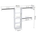 Ver imagem 2 de KIT LOJA ARMÁRIO E CABIDEIROS M175.2021.B (LOJA OU CLOSET) MUNDI MOVEIS