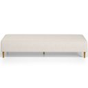 Ver imagem 3 de Puff Decorativo Sala de Estar Bali W01 Pés Palito 190x60cm Linho Cru - Lyam Decor