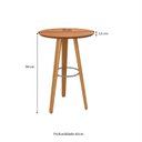 Ver imagem 3 de Conjunto Mesa Bistrô e 2 Banquetas em Madeira Maciça Linha Sala de Jantar Premium