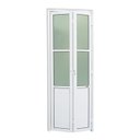 Ver imagem 1 de Porta de Alumínio Camarão 210x70cm com Vidro Boreal Linha 25 Brimak Abertura Esquerda Branco