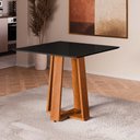 Ver imagem 2 de Mesa de Jantar Quadrada com Vidro 4 Lugares Multimóveis Cr50239 Cinamomo/preto