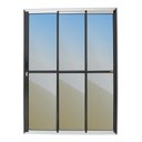 Ver imagem 1 de Porta de Correr 3 Folhas 1/3 Super Vidro Reflex 210cm X 180cm Brimak