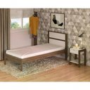 Ver imagem 3 de Cama Solteiro Cm8004 Nogal Branco Tecno Mobili Nogal Branco