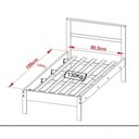 Ver imagem 7 de Cama Solteiro Cm8004 Nogal Branco Tecno Mobili Nogal Branco
