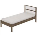 Ver imagem 1 de Cama Solteiro Cm8004 Nogal Branco Tecno Mobili Nogal Branco