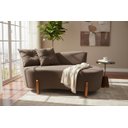 Ver imagem 1 de Namoradeira Sofá Feijão Luna 130cm Orgânica Suede Marrom