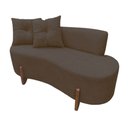 Ver imagem 4 de Namoradeira Sofá Feijão Luna 130cm Orgânica Suede Marrom