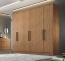 Ver imagem 2 de Guarda Roupa Casal 100% Mdf 6 Portas 6 Gavetas - Linea-cumaru - Móveis Novo Horizonte