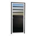 Ver imagem 1 de Porta de Cozinha Super Vidro Reflex 210cm x 86cm Brimak Abertura Esquerda Mix Preto
