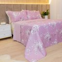 Ver imagem 2 de Kit Colcha Queen Bouti Cobre Leito Estampado 3 Peças Cor:Jasmine