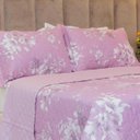 Ver imagem 3 de Kit Colcha Queen Bouti Cobre Leito Estampado 3 Peças Cor:Jasmine