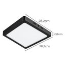 Ver imagem 3 de Painel Plafon LED Sobrepor Quadrado 24W 3000k 1680LM Opus em Alumínio Preto 82109 ST3361