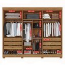 Ver imagem 3 de Guarda-roupa Casal Eldorado Premium 6 Portas 6 Gavetas com Pé 100% Mdf Cinamomo/off White - Pnr Móve