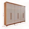 Guarda-roupa Casal Eldorado Premium 6 Portas 6 Gavetas com Pé 100% Mdf Cinamomo/off White - Pnr Móve - 4