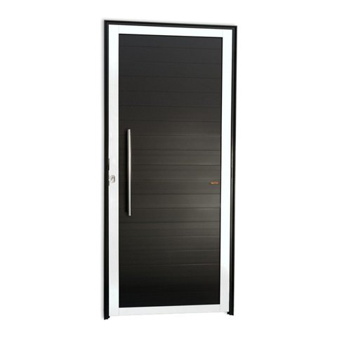 Porta Lambril com Puxador Super 25 210cm x 100cm Brimak Abertura Esquerda Mix Preto