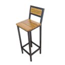 Ver imagem 3 de Banqueta Florença Estilo Industrial GDecor - assento madeira