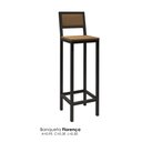 Ver imagem 1 de Banqueta Florença Estilo Industrial GDecor - assento madeira