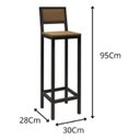 Ver imagem 2 de Banqueta Florença Estilo Industrial GDecor - assento madeira