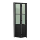 Ver imagem 1 de Porta Camarão Meia Lambril Meia Vidrão Linha 25 Vidro Boreal 210cm x 80cm Brimak Abertura Esquerda Preto