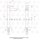 Ver imagem 5 de Torneira Para Banheiro Alta Amazonas Pingoo.casa - Dourado