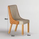 Ver imagem 2 de Conjunto Sala de Jantar Mesa Orgânica 200cm 6 Cadeiras Belle com Tampo Vidro Cinamomo/Sintético Terr