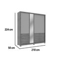 Ver imagem 3 de Guarda Roupa Casal 2 Portas Esp Búzios Cedro/Salvia Carraro