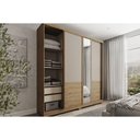Ver imagem 4 de Guarda Roupa Casal 2 Portas Esp Búzios Cedro/Salvia Carraro