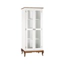 Ver imagem 1 de Cristaleira Madeira com 2 Portas Branco C/ Imbúia