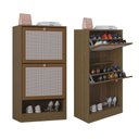 Ver imagem 1 de Kit 2 Sapateiras Tropical 2 Portas Multiuso Vertical Poquema